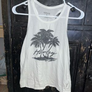 Hurley women’s white and black tank top